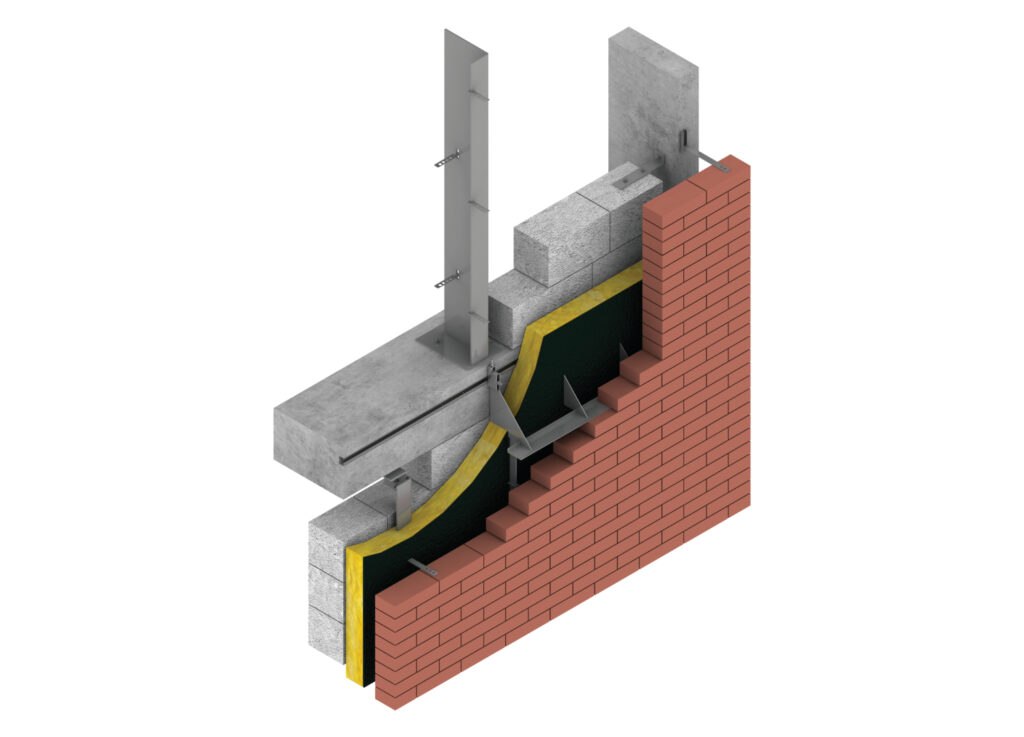Load-bearing systems for brick cladding