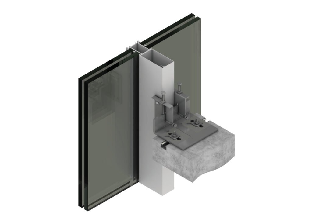 Brackets for curtain wall installations